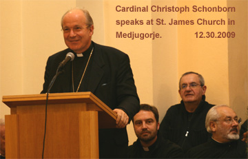 Talk of Cardinal Schönborn speaks in Medjugorje