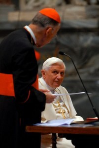 Pope Benedict XVI and Cardinal Camillo Ruini